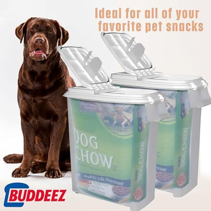 Buddeez Airtight Rolling Pet Food Storage Container, 50 Quart, with Scoop - Image 3