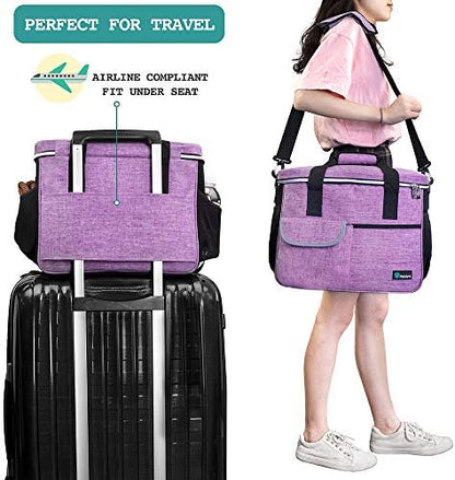 PetAmi Dog Travel Bag Organizer, Pet Supplies Diaper Tote, Purple Medium - Image 5