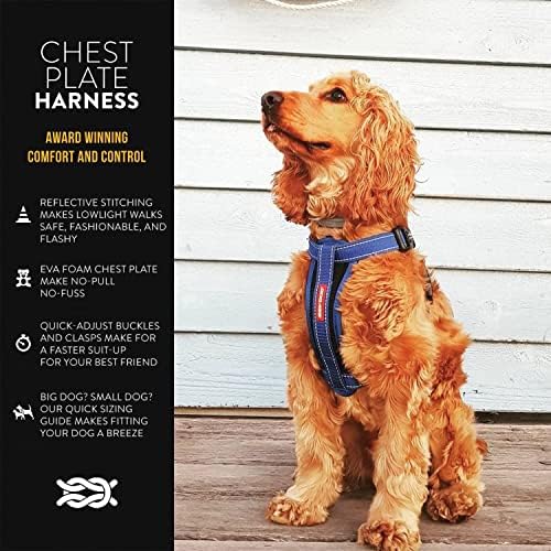 EzyDog Chest Plate No Pull Dog Harness, Escape Proof - X-Large, Blue - Image 2
