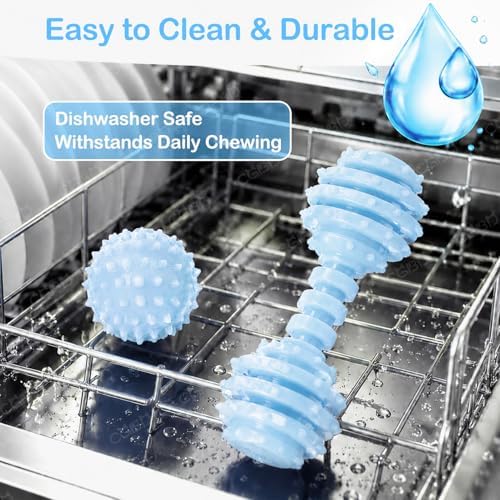 Puppy Toys, 6 Pack Dog Chew Toys for Puppy, Cute Blue Small Dog Toys, Teething Toys for Puppies, Soft Durable Interactive Chew Toy for Small Dogs - Image 4