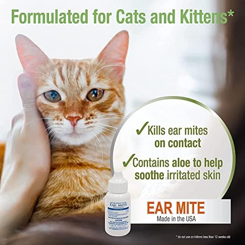 Four Paws 3 Pack of Aloe Ear Mite Treatment for Cats, 0.75 Fluid Ounces Each, Kills on Contact - Image 2