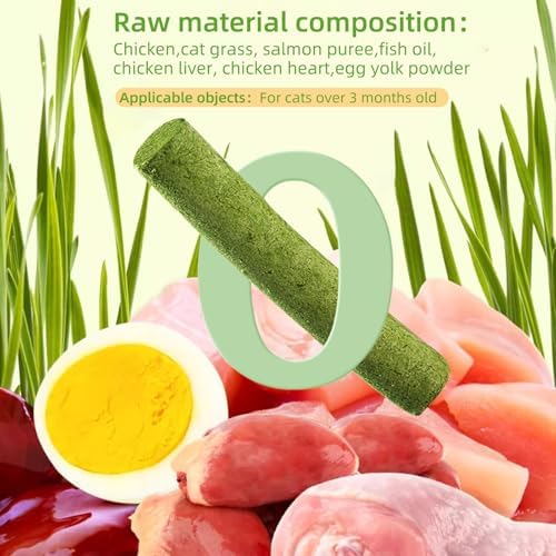 Cat Natural Grass Teething Sticks, Kitten Chew Stick for Hairball Removal - Image 3