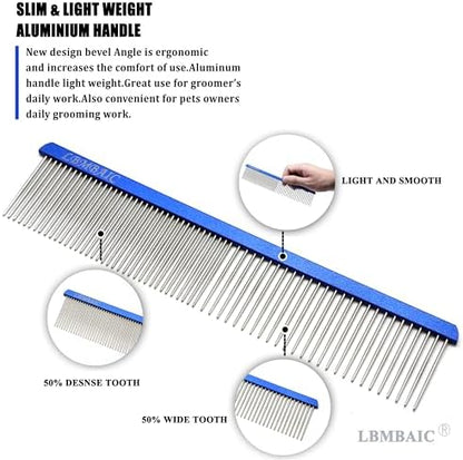 Metal Dog Grooming Combs Shedding Tangles,Knots,Mats.(7.5inches) - Image 3