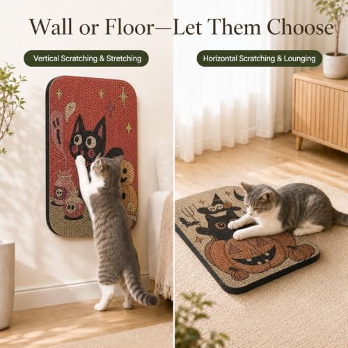2 Pack Cat Wall Scratcher, Art Cat Scratching Board for Cats - Image 5