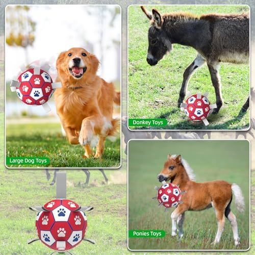 Diman Herding Ball for Dogs Large, 9 Inch Dog Soccer Ball with Straps - Image 5
