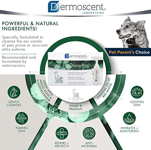 Dermoscent Pyoclean OTO Dog Ear Cleaner - Drops to Stop Head Shaking, Itchy & Waxy Ears - Non-Toxic - Ear Cleaning Solution for Dogs - Image 4