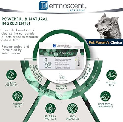 Dermoscent Pyoclean OTO Dog Ear Cleaner - Drops to Stop Head Shaking, Itchy & Waxy Ears - Non-Toxic - Ear Cleaning Solution for Dogs - Image 4