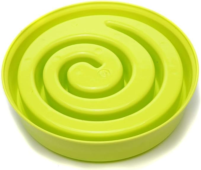 WenYing Slow Feeder Puzzle Dog Bowls, Interactive Bloat Stop Busy Bowl, Food Water Fun Feeding, Non-Slip Anti Choke Healthy Diet Bowls (Green 2)