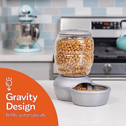 Petmate Replendish Automatic Cat and Dog Feeder, 2lbs, Grey - Image 2