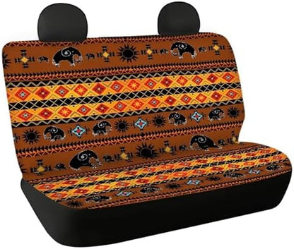 AFPANQZ Elephant Stripes Full Wrap Car Seat Covers Rear Bench Protection Cushion Backseat Mats Against Dirt & Pet Fur Dust-Proof Universal Car Accessories Decoration Set by AFPANQZ