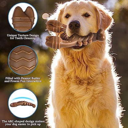 NEZIN Dog Toys for Aggressive Chewers, Indestructible Toys for Large Dogs, Dog Chew for Large Medium Small Breed, 3 Pack Super Chewer with Tough Nylon, Gift for Dogs - Image 3