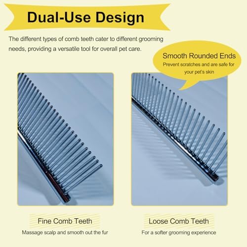3 PCS Puppy Brush Grooming Kit (Yellow) - Image 4
