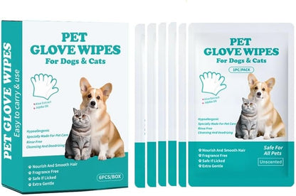 Pet Grooming Glove Wipes, 20pcs Disposable Cleaning Gloves for Dog Bath, Unscented, Deodorant Bath Gloves, No-Rinse, Extra Large, Thickened Wipes for Dog Cat Daily Care, Traveling - Image 2