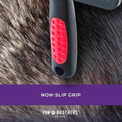 Paw Brothers Soft Pin Curved Slicker Brush for Dogs, Coated Tips, Maximum Coverage, Gentle on Skin, Size 3" x 5.5", Small - Image 4