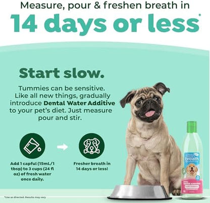 TropiClean Fresh Breath Dental Water Additive, Puppy Breath Freshener, 16oz - Image 3