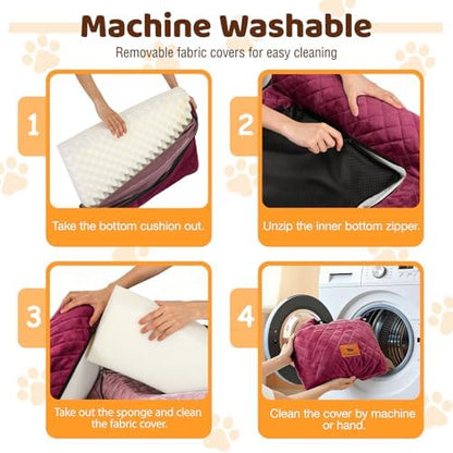 Dog Car Seat for Medium/Large Dogs up to 60LBS Memory Foam Dog Booster Seat - Image 6