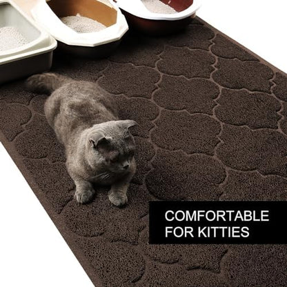 LittleTiger Cat Litter Mat, XL Super Size, Phthalate Free, Easy to Clean, 46x35 Inches, Durable, Soft on Paws, Large Litter Mat. - Image 6