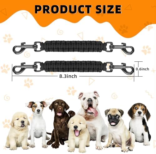 YUEPET 2 Pack Dog Collar Safety Clips, Handwoven Double-Ended Backup Clips - Image 4