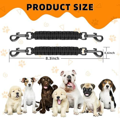 YUEPET 2 Pack Dog Collar Safety Clips, Handwoven Double-Ended Backup Clips - Image 4