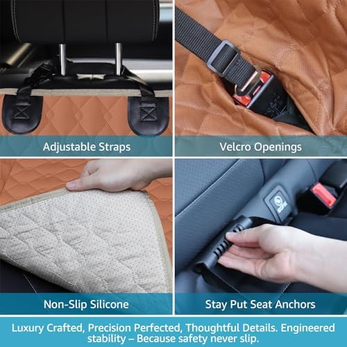 Lassie XL Truck Waterproof Dog Seat Cover Back Seat with 2 Seat Belts - Image 6