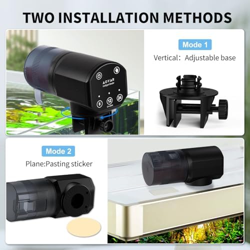 Automatic Fish Feeder for Aquarium: Rechargeable Fish Feeder Dispenser,Moisture-Proof & 200ML Large Capacity Betta Turtle Vacation Feeder,Auto Fish Food Dispenser Timer for Weekends/Business - Image 7