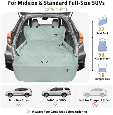 SUV Cargo Liner for Dogs - Water Resistant Trunk Cover for Midsize SUVs - Image 2