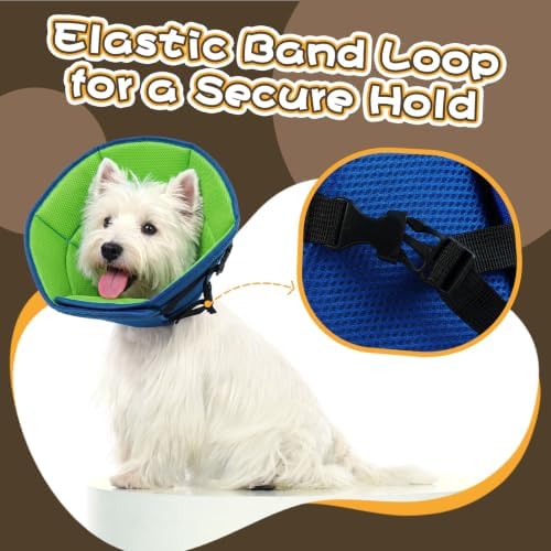 Allroaring Dog Cone Collar Soft Cone for Medium Dogs After Surgery Blue M - Image 4