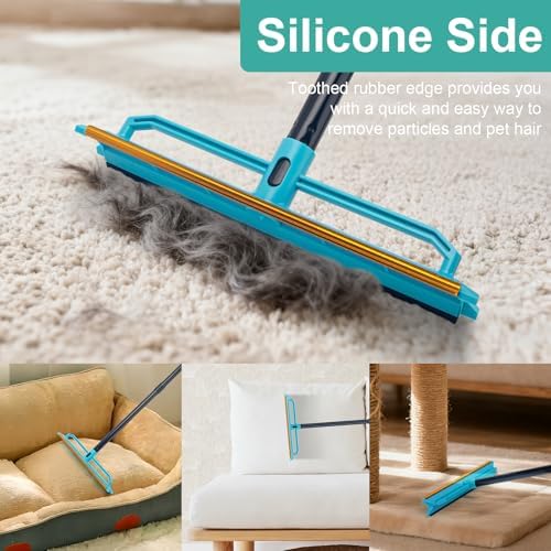 Carpet Rake Pet Hair Removal Tool with 56" Long Handle - Image 4