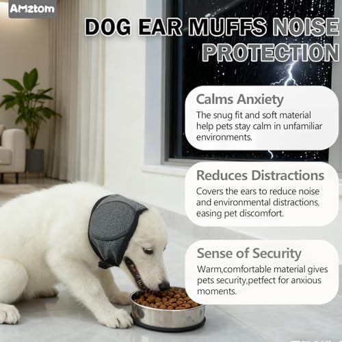 Dog Ear Covers for Grooming,Dog Ear Muffs for Bathing & Blow Drying - Image 3