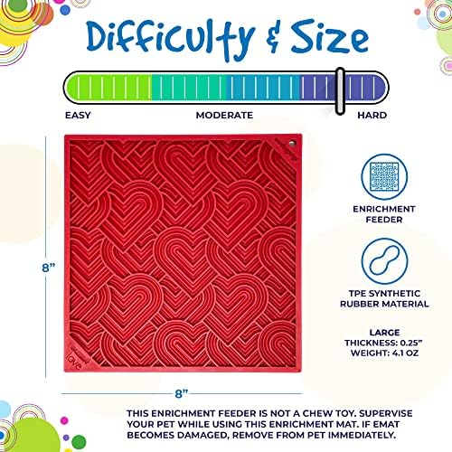 SodaPup Love eMat – Durable Lick Mat Feeder Made in USA from Non-Toxic, Pet-Safe, Food Safe Rubber for Mental Stimulation, Avoiding Overfeeding, Fresh Breath, Digestive Health, Calming, & More - Image 5