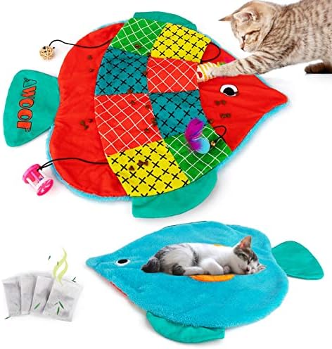 AWOOF Cat Mat,Catnip Toys for Indoor Cats by AWOOF