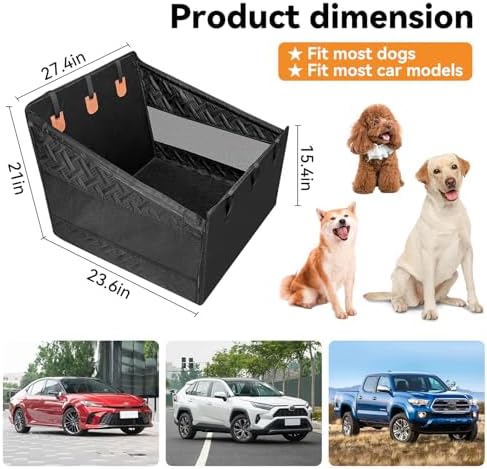 TKYZ Dog Car Seats for Large Medium Dogs Car Seat Cover,Puppy Pet Carseats(Black, Large Dog) - Image 6