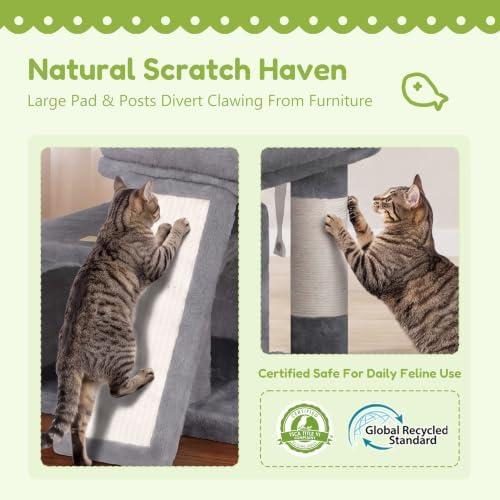 Heybly Cat Tree, Multi-Season Stable Cat Activity Tower, HCT207SW - Image 4