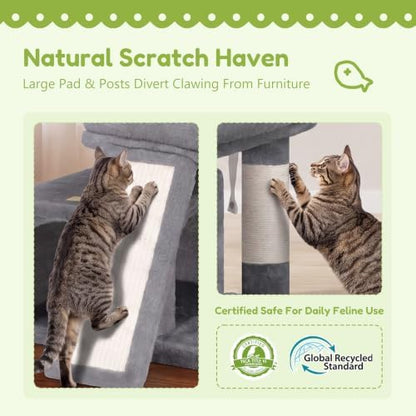 Heybly Cat Tree, Multi-Season Stable Cat Activity Tower, HCT207SW - Image 4