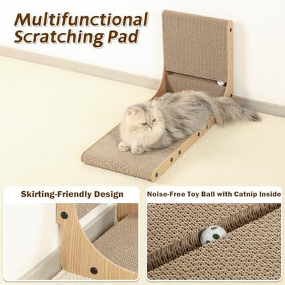 Zakkart 2-Pack L-Shaped Cat Scratching Board, Cardboard, 25.6" Tall (L) - Image 5