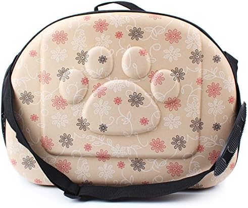 Foldable Pet Dog Cat Carrier Cage Collapsible Travel Kennel - Portable Pet Carrier Outdoor Shoulder Bag for Puppy Dog Cat Small Medium Large Animal (M, Beige) - Image 3