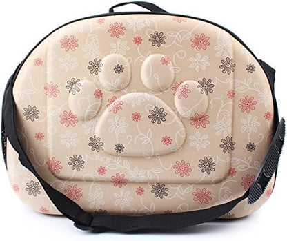 Foldable Pet Dog Cat Carrier Cage Collapsible Travel Kennel - Portable Pet Carrier Outdoor Shoulder Bag for Puppy Dog Cat Small Medium Large Animal (M, Beige) - Image 3