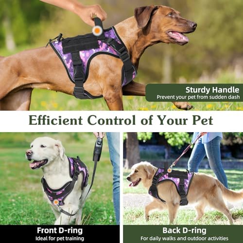 VavoPaw Heavy Duty Tactical Dog Harness for Large Dogs, No Pull Adjustable - Image 5