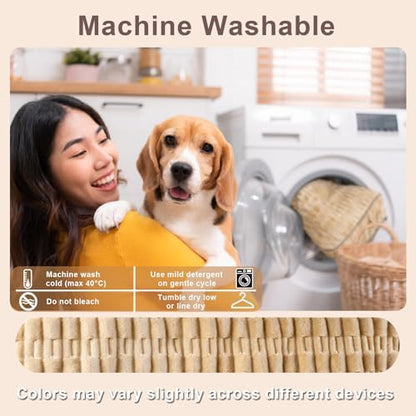 Dog Car Seat Cover, Soft Plush Waterproof Back Seat Protector, Tan - Image 6