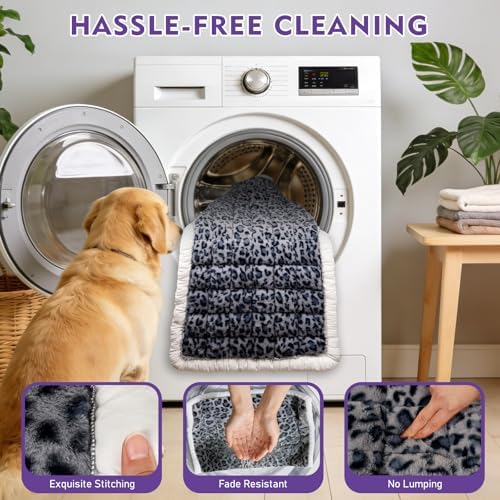 Backseat Dog Bed Mat for Car, Non-Slip Scratch-Resistant Dog Car Seat Cover, Soft Thick Pet Travel Cushion, Washable Back Seat Protector Blanket for Cars SUVs Trucks, 53 x 24 Inches - Image 6