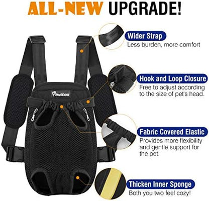 Pawaboo Pet Front Carrier Backpack for Small Medium Dogs - Image 5