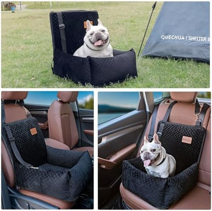 Dog Car Seat Pet Booster Seat Pet Travel Safety Car Seat,The Dog seat Made of Materials is Safe and Comfortable, and can be Disassembled for Easy Cleaning (Black) - Image 4