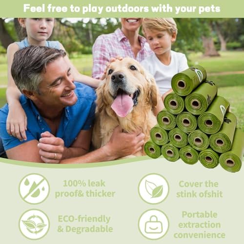 Enhanced Strength Dog Poop Bags - 300 Count Leak-Proof Scented Rolls | Biodegradable Pet Waste Bags with Dispenser, Extra Thick Dog Poo Bags for Puppy & Large Breed Cleanup - Image 3