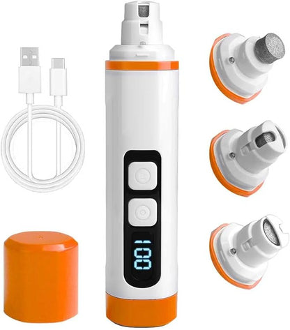 2026 Upgraded Dog Nail Grinder Quiet with LED Light & Low Noise - 3-Speed, 3-Port Professional Dog Nail Trimmer Dogs & Cats, Cordless & Rechargeable