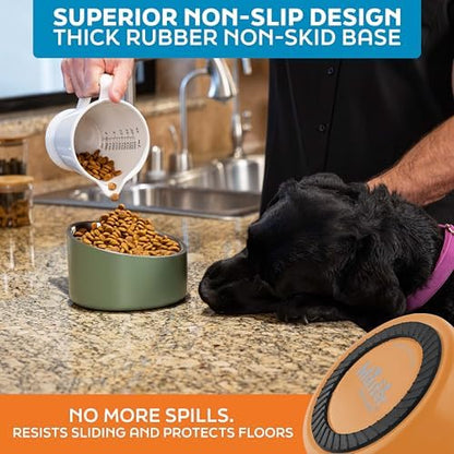 Master Pet Supply Stainless Steel Slanted Dog Cat Food Bowl 24 oz Mango - Image 5