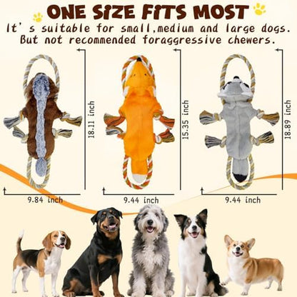 No Stuffing Rope 3-Pack Dog Toys, Chew Toys for Medium, Large Pets - Image 3