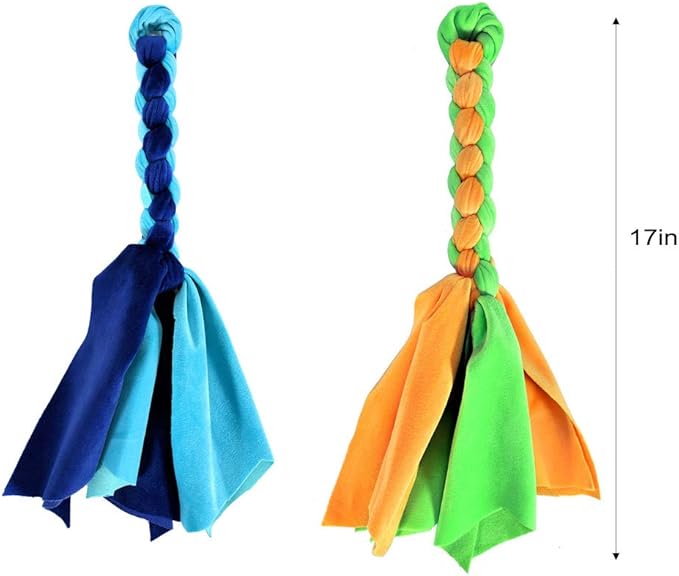 GoodsBeauty Flirt Pole for Dogs - Extendable Flirt Pole with 2pcs Fleece Lure Tugs for Dog Outdoor Entertainment, Train and Exercise, New Coffee