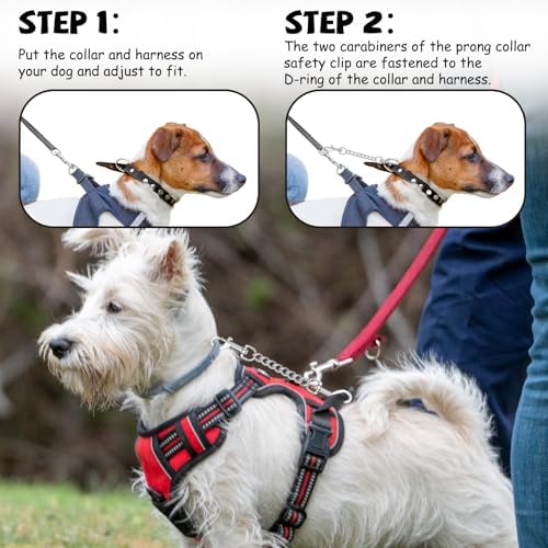 YUEPET 2 Pack 8.3 in Dog Collar Safety Clips, Stainless Steel Backup Clip - Image 5