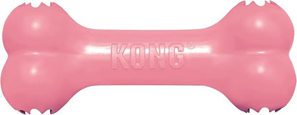 KONG Puppy Goodie Bone - Stuffable Natural Rubber Chew Toy for Small Dogs & Teething Puppies - Pink