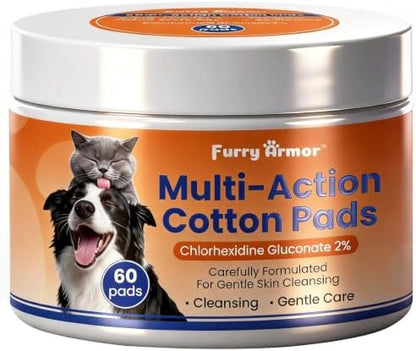 2% Chlorhexidine Wipes for Dogs & Cats Pet Skin Care by FURRYARMOR%7CPremiumPetHealthProtectiveCare